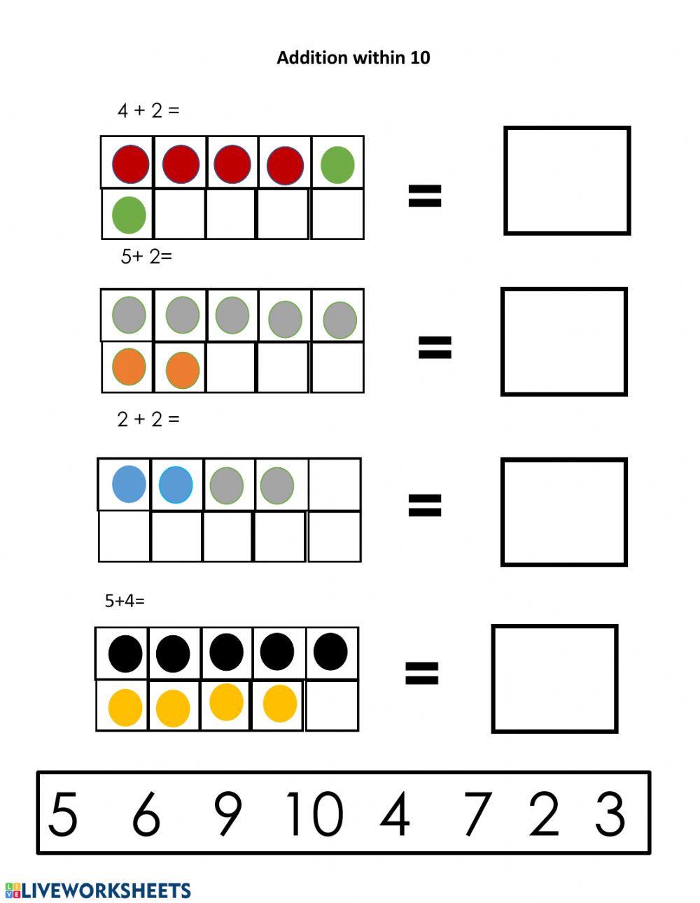 Featured image of post Addition To 10 Worksheets With Pictures