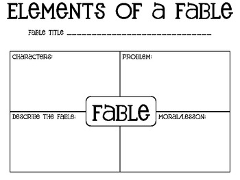 Featured image of post Elements Of A Fable Graphic Organizer