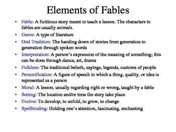 Featured image of post Grade 4 Elements Of A Fable