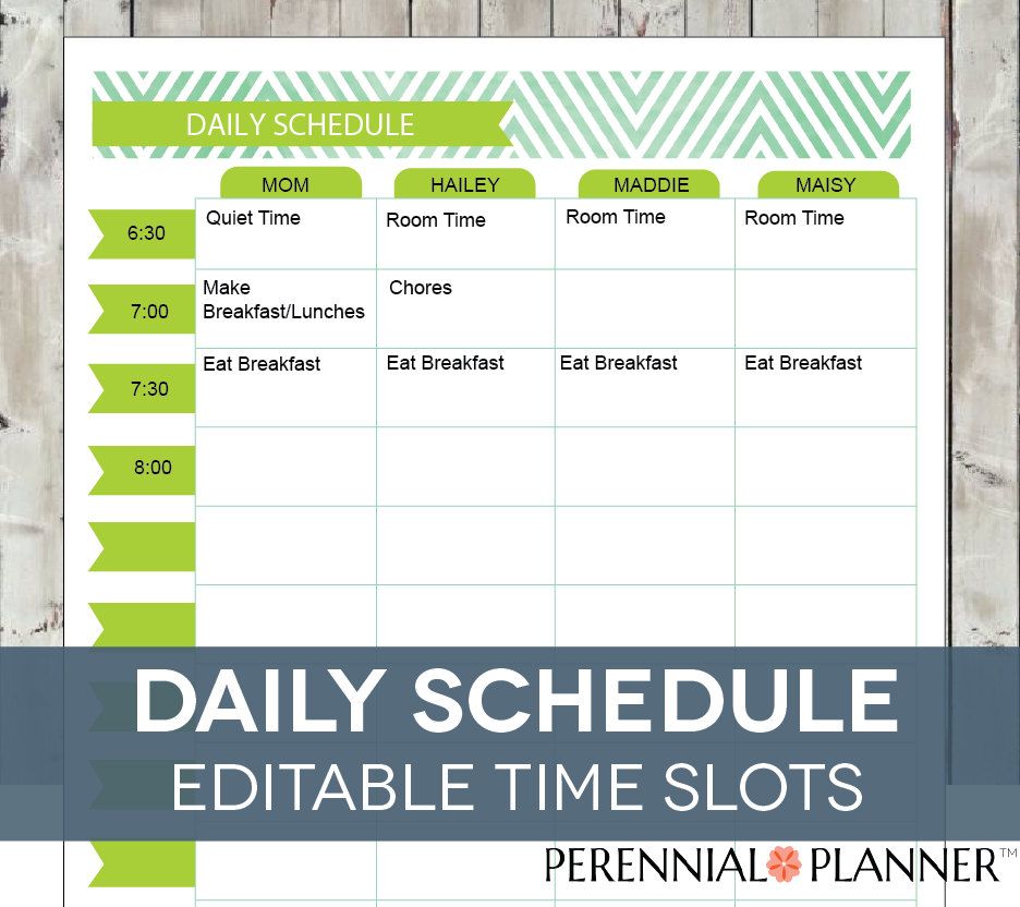 Featured image of post Homeschool Daily Schedule Template Editable