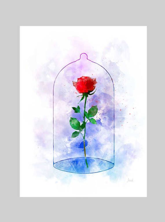 Featured image of post Watercolor Beauty And The Beast Rose Drawing